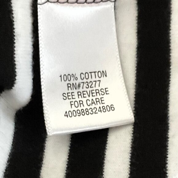 CROFT & BARROW BLACK WHITE STRIPED TOP PLUS 3X - Picture 10 of 11